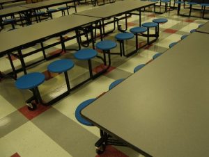 school cafeteria tables